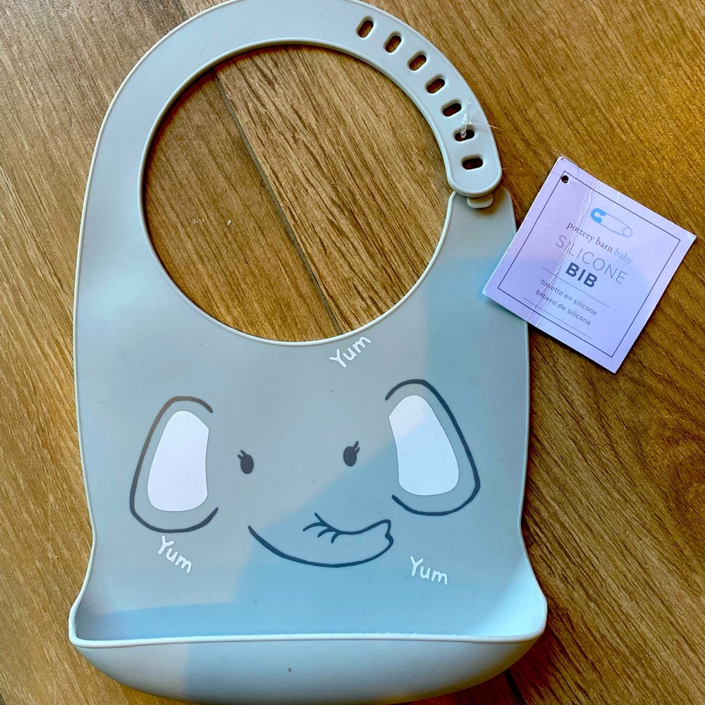 Pottery Barn Elephant Silicone Bib